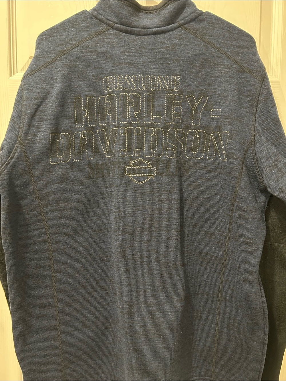 Harley-Davidson Men's Genuine Embroidered Spellout Quarter-Zip Sweatshirt